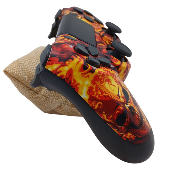 Custom Flame Skull Wireless PS4 Controller BGP-2016 by 4Games Tested Works - Picture 2 of 9